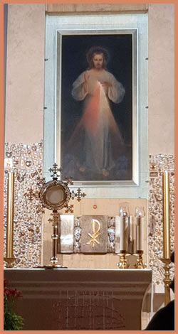 Santuario_Divina_Misericordia_Vilnius con quadro di Gesù Misericordioso